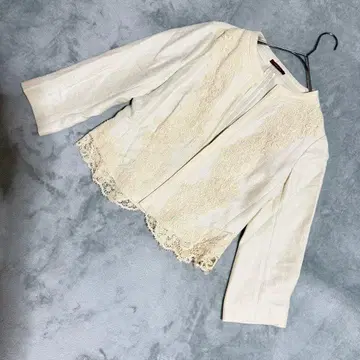 AMACA 레이스 노카라 자켓 38 베이지 계열 포멀 고급