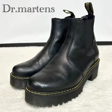 레어 Dr.Martens ROMMETY 사이드 고어 부츠 통굽 블랙