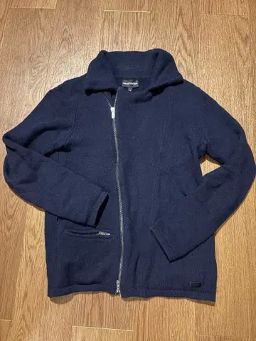 EMPORIO ARMANI 라이더형 니트 스웨터 48 네이비