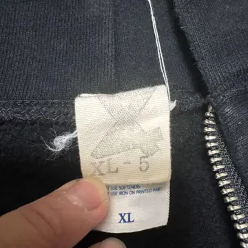 블랙 풀 집업 후드티 XL YKK 지퍼