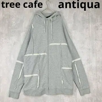 트리 카페 안티카 절개 ZIP 후드티 그레이 긴팔 겨울