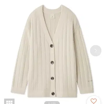 젤라또피케 핫 스무디 와이드 리브 가디건 베이지