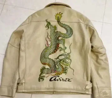 Avirex 드래곤 가죽 자켓