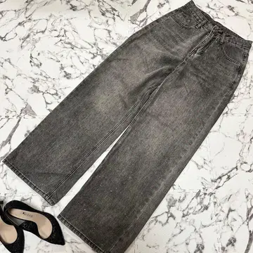 SHAGGIE 큐빅 데님 청바지 반짝이는 트렌디한 스타일