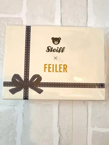 Steiff x FEILER 손수건 & 테디베어 키링 세트