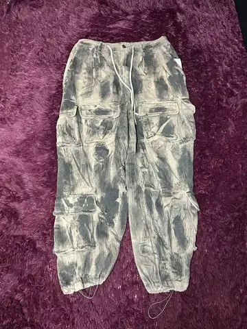 GATELESS 데미지 가공 카고 팬츠 그레이 계열