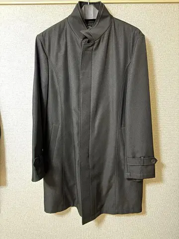 블랙 스텐카라 코트 프리미엄 히트 웜