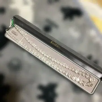 리프 모티브 실버 목걸이 수정