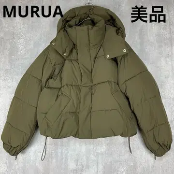 새상품급 MURUA 지퍼 슬리브 에어컨 다운 블루종 카키 겨울