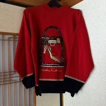 구제 의류 쇼와 레트로 니트 크리스마스