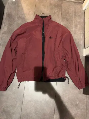 MSG 나일론 플리스 리버서블 드로 코드 숏 블루종