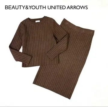 유나이티드 애로우즈 와이드 리브 크루넥 니트