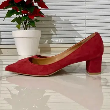 [ 새상품 ] 37.5cm 피피 시크 청키힐 펌프스