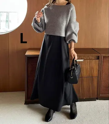 nice claup 니트 세트 원피스