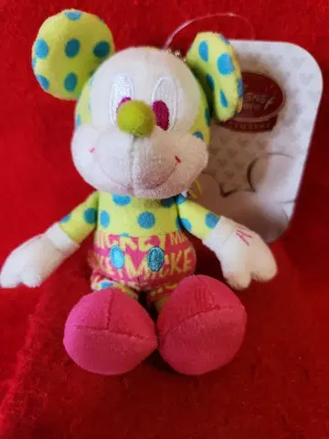 디즈니 미키 봉제 인형 키체인 스트랩 마스코트