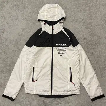 Kappa ITALIA 나일론 자켓 폴리 블루종 L 화이트 블랙 CA22