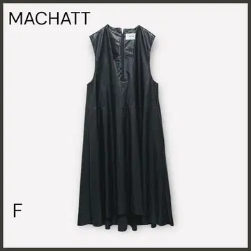 [ MACHATT 마하트 ] 에코 가죽 원피스/고품질/성숙 캐주얼/블랙