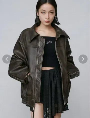 EMODA 빈티지 오버 블루종 브라운