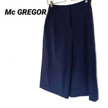 3658K 맥레거 네이비 컬러 가우초 팬츠 L 뒷밴딩 하이웨스트 일본제