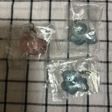 달리는 강아지 흔들흔들 마커 가챠 표식 참 블루 핑크 3개