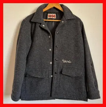 위어드 WEIRDO 코트 자켓 로고 자수 블루종 새상품급 M