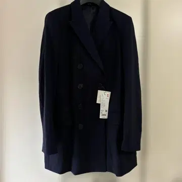 유니클로 C 더블 테일러드 자켓 69 네이비 XL