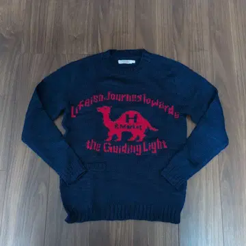 새상품급 H.R. MARKET 네이비 카멜 니트 스웨터 사이즈 2