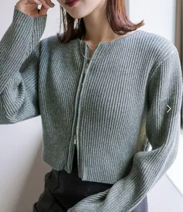 mystic W 지퍼 니트 그린