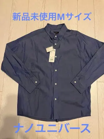 미사용 새상품 ] NANO UNIVERSE 긴팔 셔츠 L 사이즈 블루