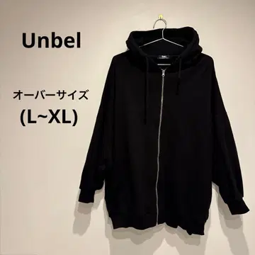 MENS Unbel () 블랙 돌먼 오버사이즈 후드티