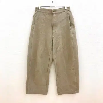 유니클로 와이드 팬츠 밴딩 허리 베이지