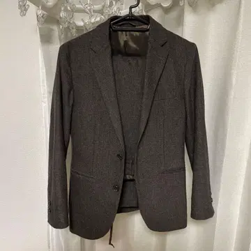 그린 라벨 릴랙싱 다크 그레이 체크 무늬 셋업