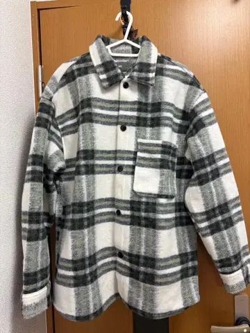 H&M 플리스 체크 셔츠 자켓 L 사이즈