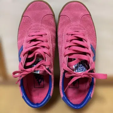 VANS 핑크/블루 스웨이드 스니커즈