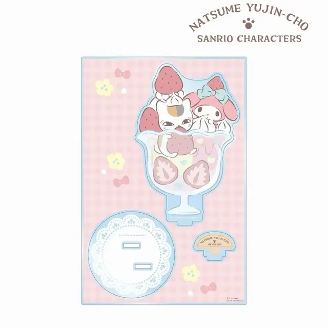 나츠메 우인장 산리오 콜라보 빅 아크릴 스탠드 냥코선생 마이멜로디 굿즈