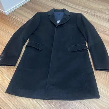 론너 블랙 캐시미어 체스터 코트 안쪽 1곳 얼룩 있음 46