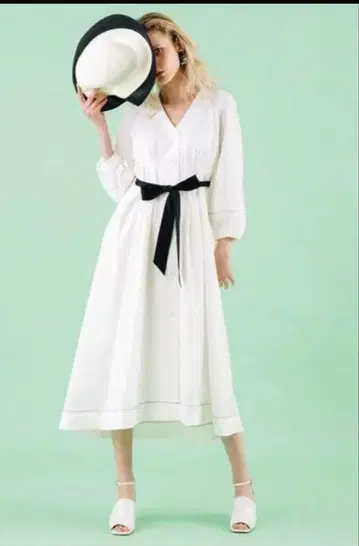 CELFORD 노카라 셔츠 원피스 36 38