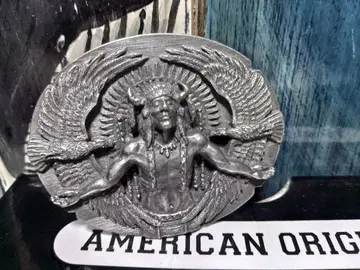 구제 의류 90's USA제 아메리카 원주민 벨트 버클 인디언