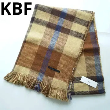 KBF 리버서블 체크 스톨 브라운