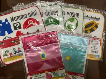 마리오 1번 복권 E상 복조리/타월 컬렉션 전 6종 세트