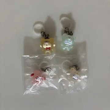 산리오 라떼곰 디자인 메지루시 액세서리 4개 세트