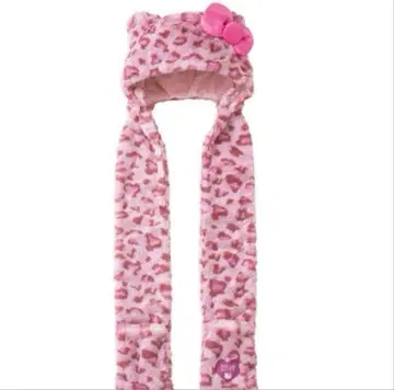 유니버셜 레오파드 무늬 키티 머플러 캡 머리띠