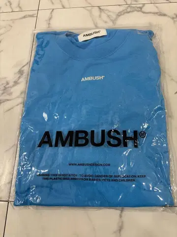 AMBUSH XL 로고 티셔츠 블루