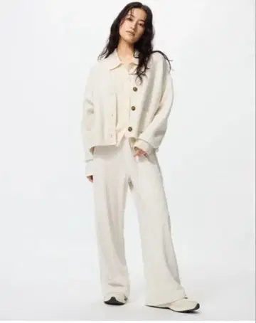 웜 플리스 스트레이트 팬츠 (기장 짧은 타입)