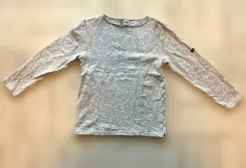 Tieasy 긴팔 티셔츠 보트넥 그레이 코튼 vieasy