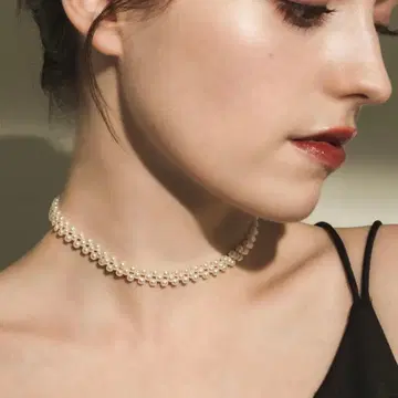 초커/진주 라인 실버