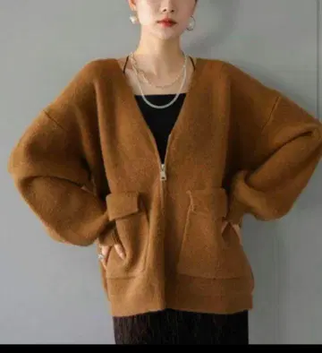 특별 가격 lumier BIG 포켓 니트 집업 가디건