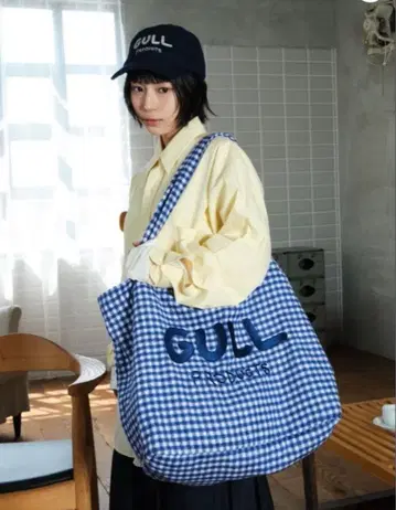 Common gull products. 깅엄 체크 토트백