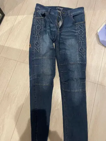 Norton 자수 로고 데님 팬츠 L