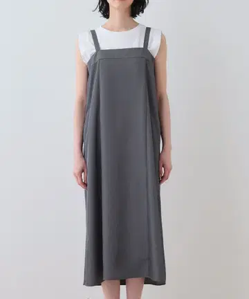 택 포함 새상품 인디비 [세탁 가능/UV] 슬립 원피스 그레이 빅 사이즈